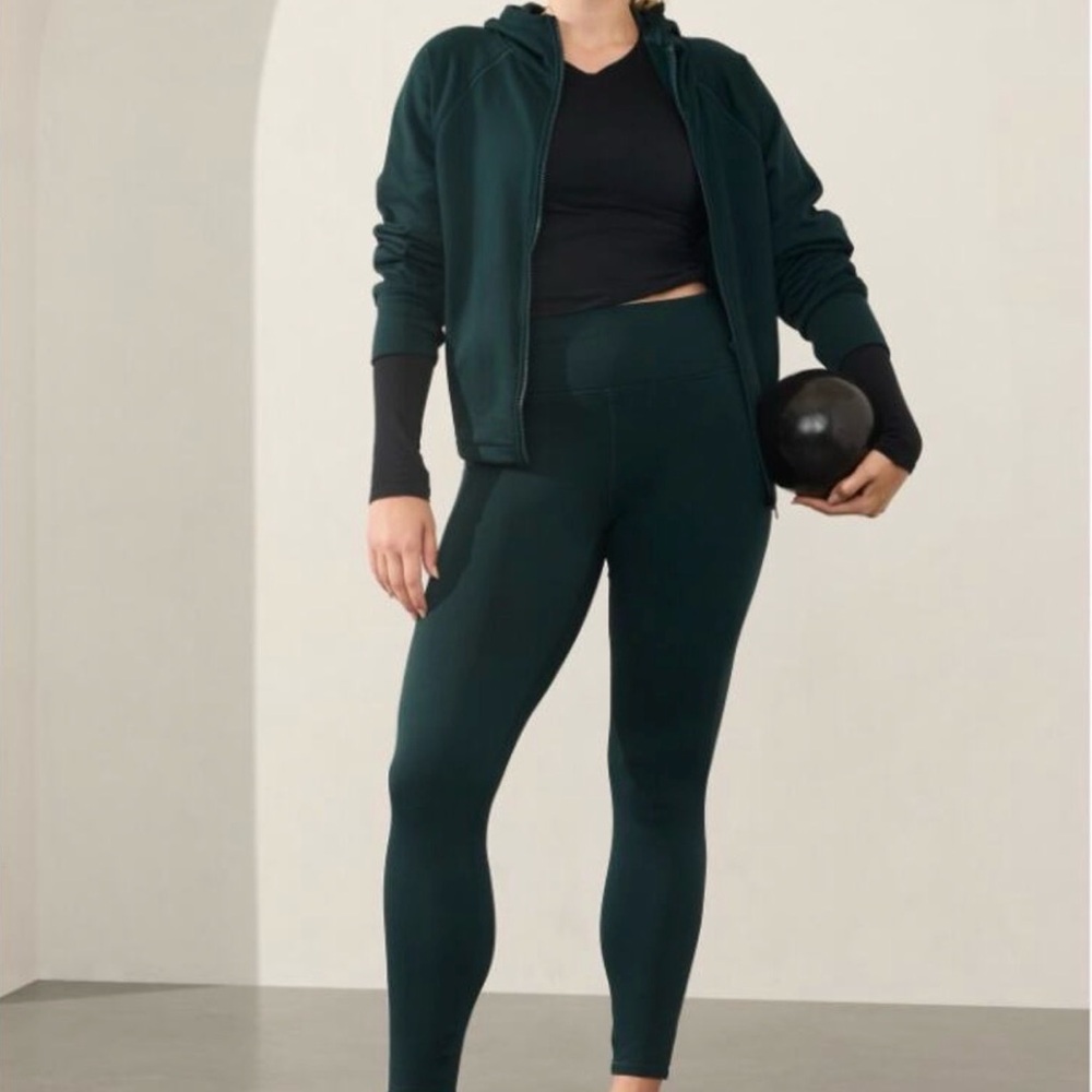 Athleta Altitude Fleece Lined Stash High Rise Legging - Cypress